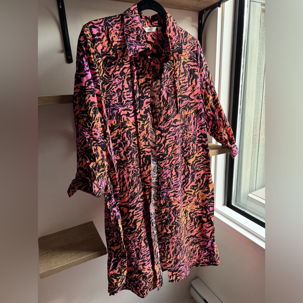 Tiger Print Shirt Dress
